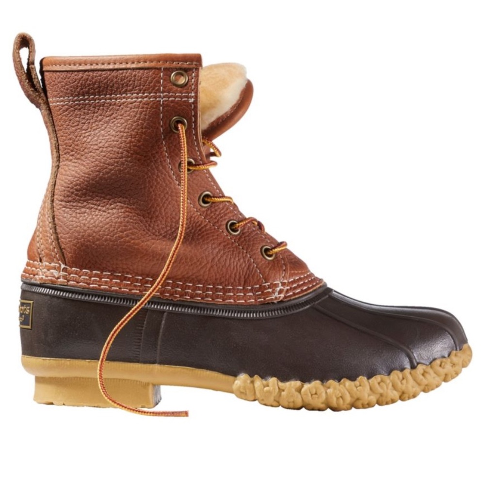 L.L. Bean Women's Bean Boots, 8" Shearling-Lined Insulated size 6M